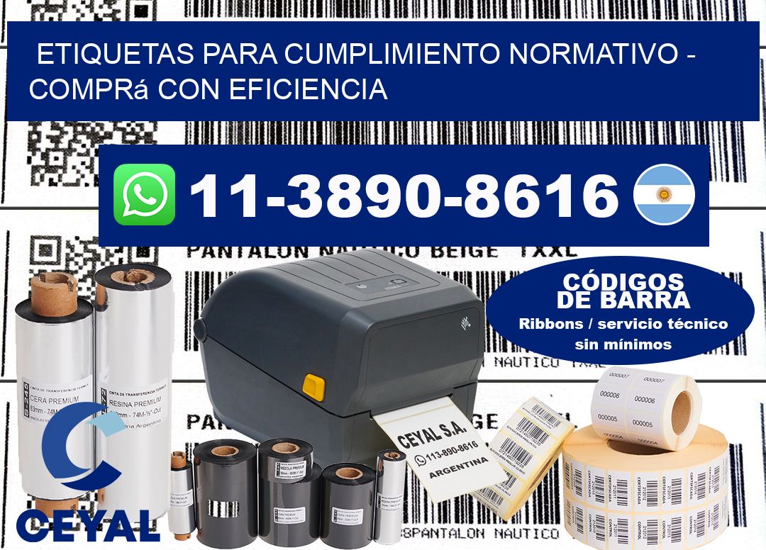 ETIQUETAS PARA CUMPLIMIENTO NORMATIVO – Comprá con eficiencia