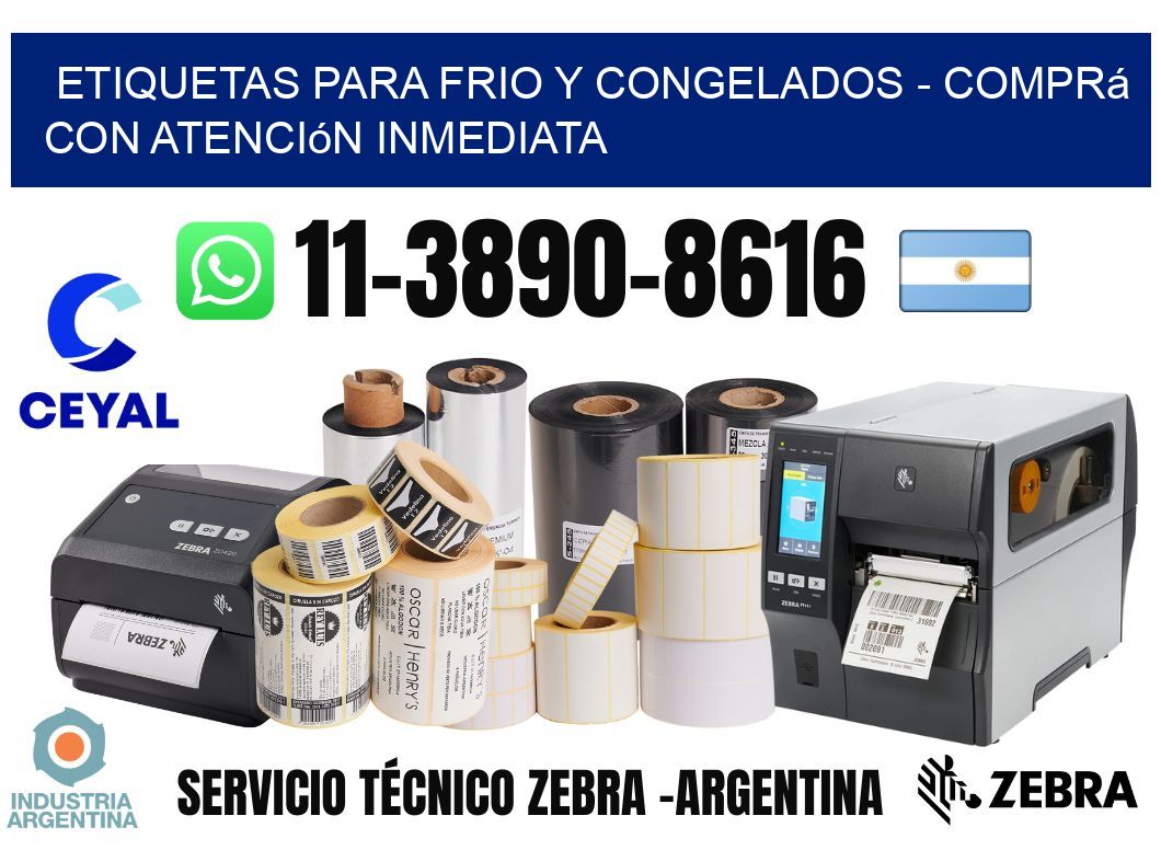 ETIQUETAS PARA FRIO Y CONGELADOS - Comprá con atención inmediata