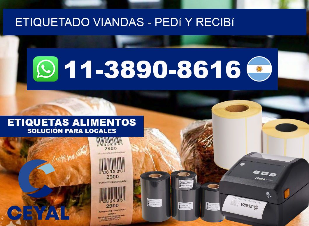 Etiquetado viandas - Pedí y recibí