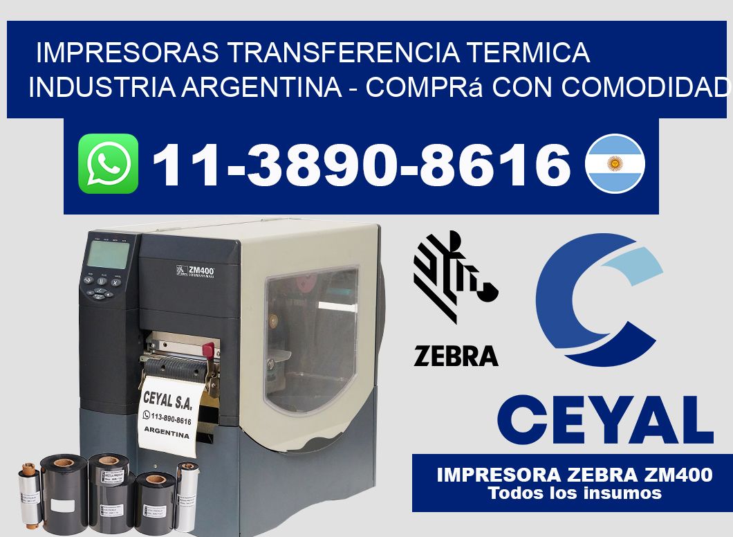 IMPRESORAS TRANSFERENCIA TERMICA INDUSTRIA ARGENTINA - Comprá con comodidad