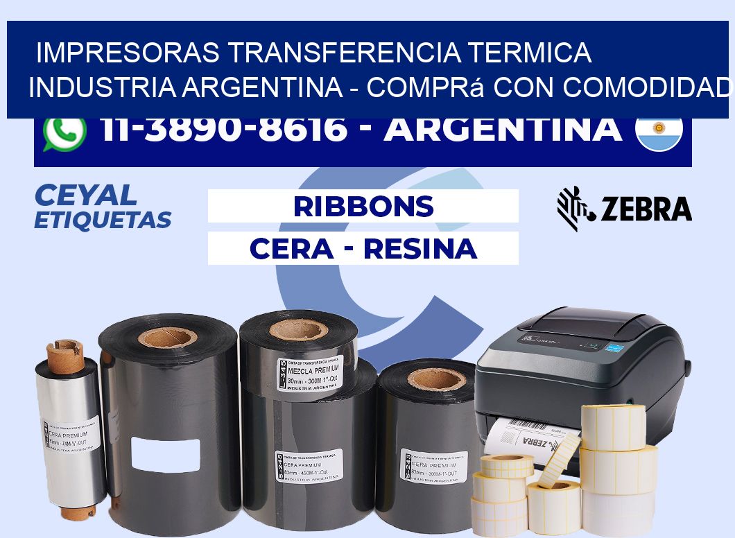 IMPRESORAS TRANSFERENCIA TERMICA INDUSTRIA ARGENTINA - Comprá con comodidad