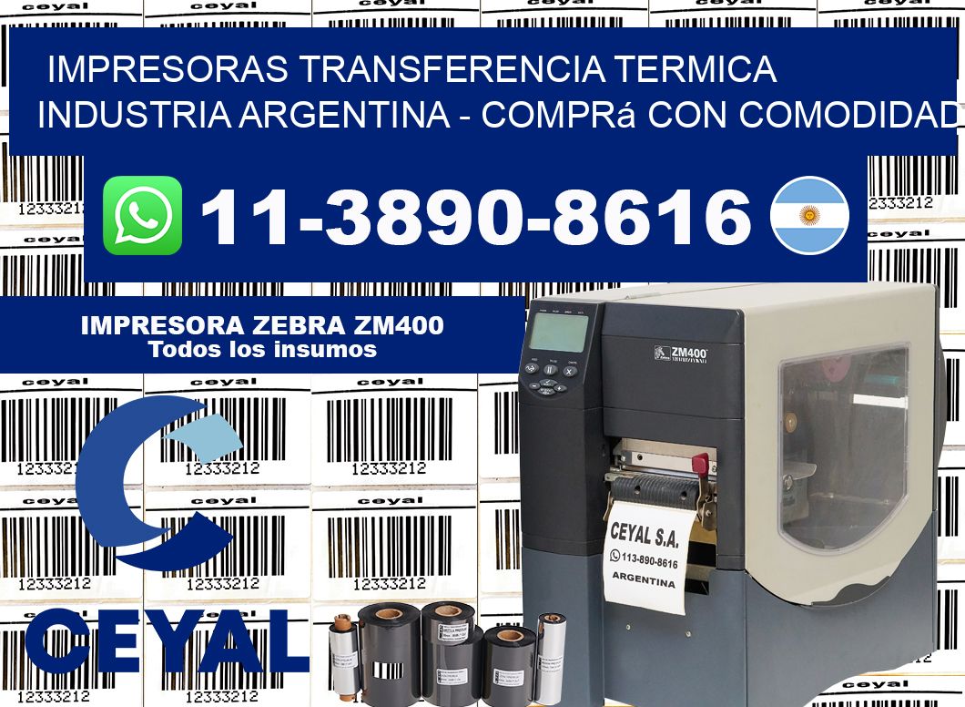 IMPRESORAS TRANSFERENCIA TERMICA INDUSTRIA ARGENTINA – Comprá con comodidad