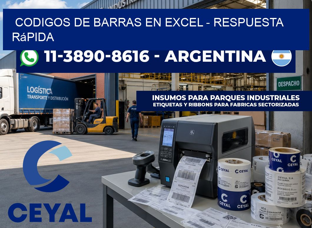codigos de barras en excel - Respuesta rápida