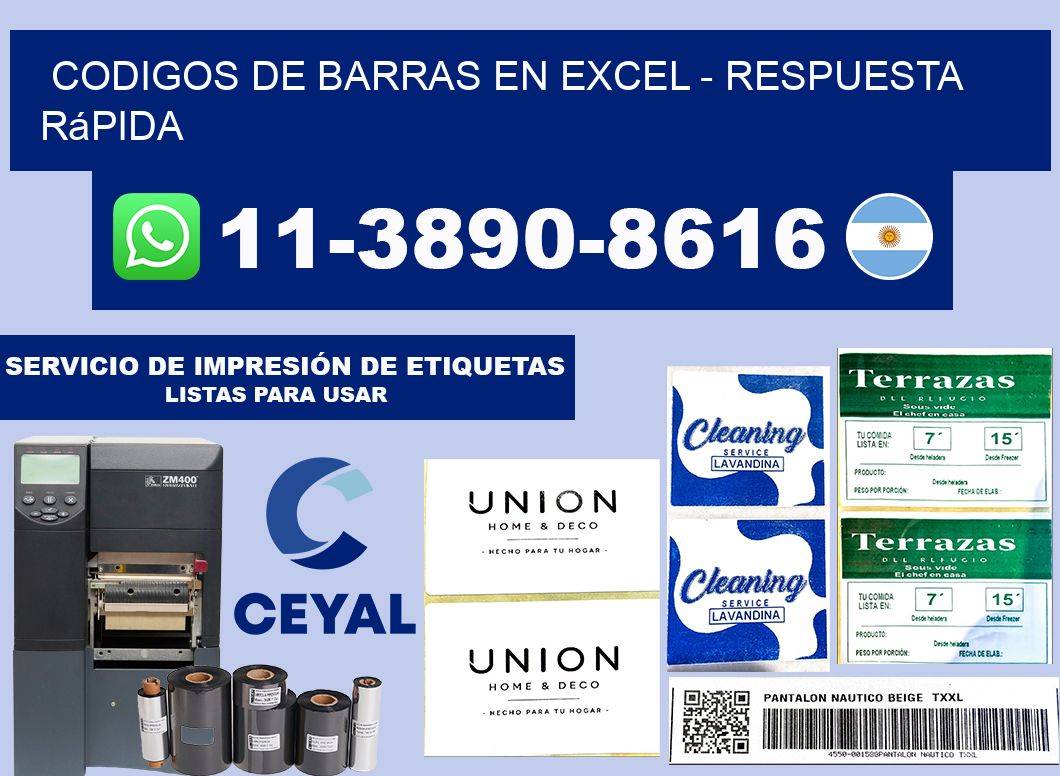 codigos de barras en excel - Respuesta rápida