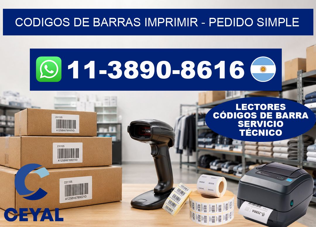 codigos de barras imprimir - Pedido simple