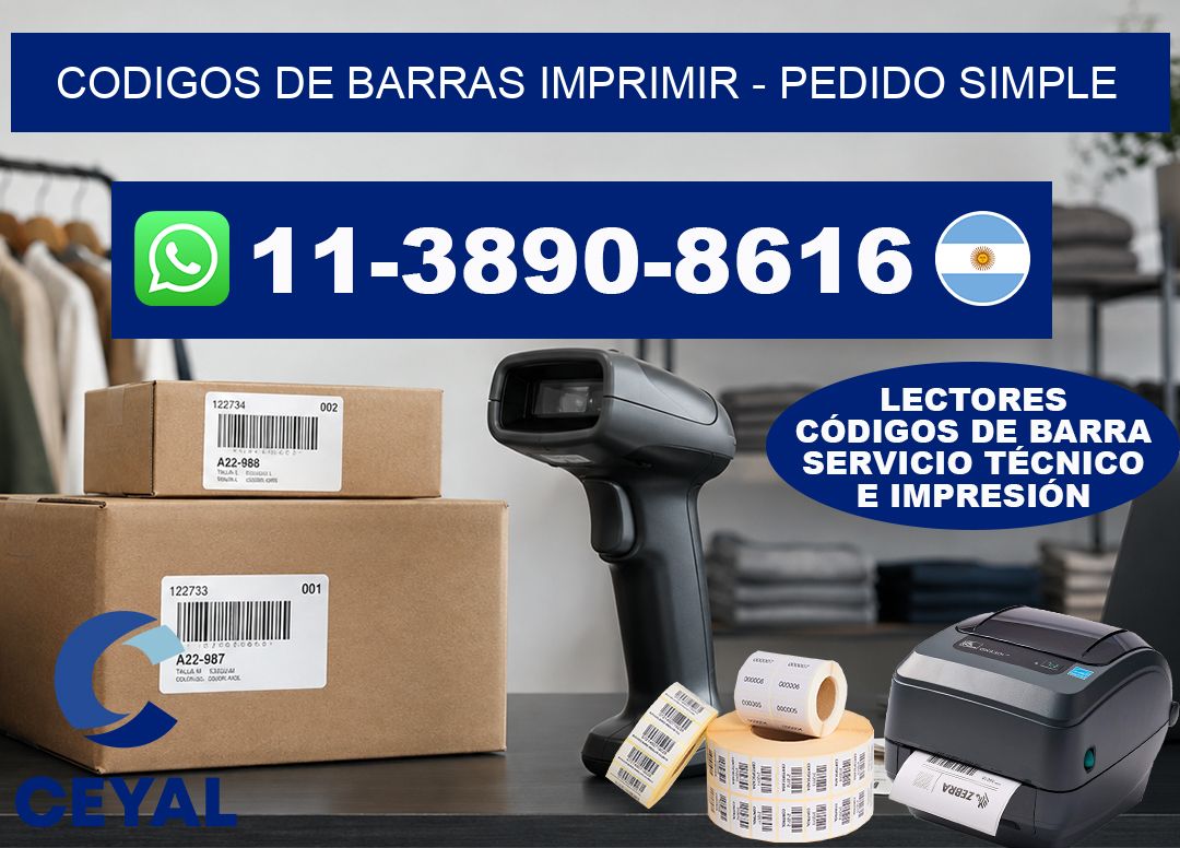 codigos de barras imprimir - Pedido simple