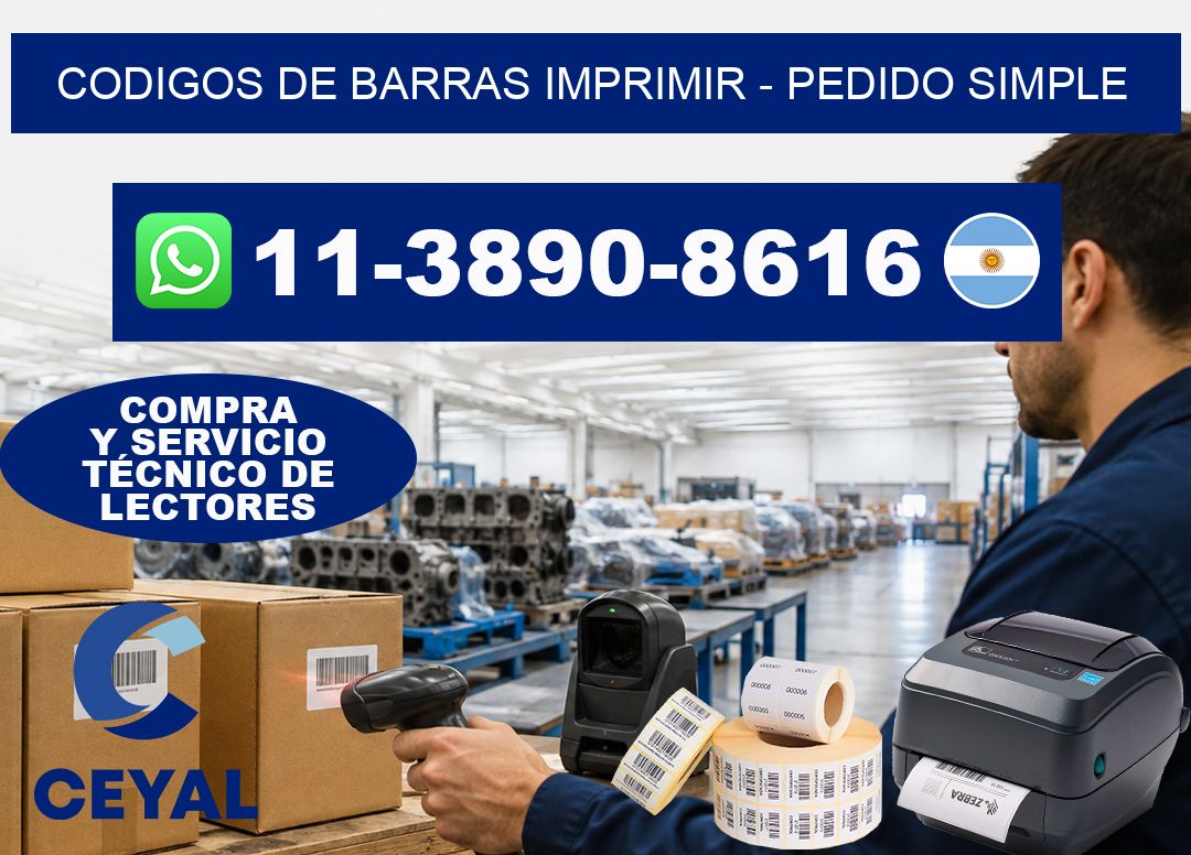 codigos de barras imprimir – Pedido simple