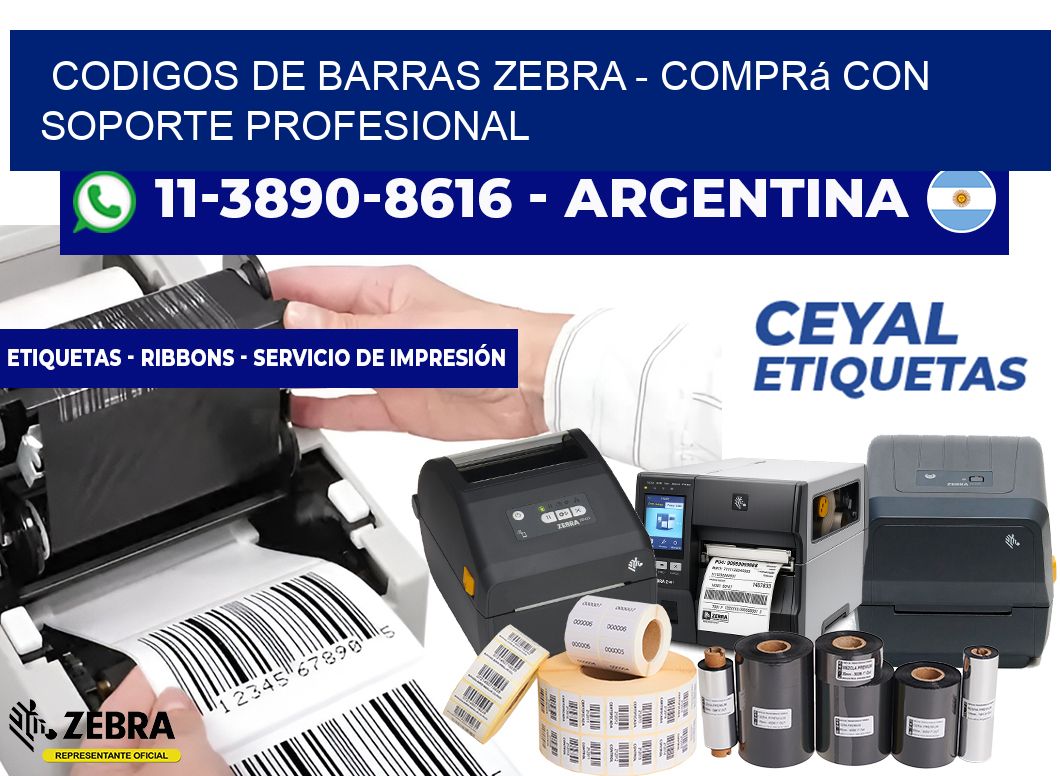 codigos de barras zebra - Comprá con soporte profesional