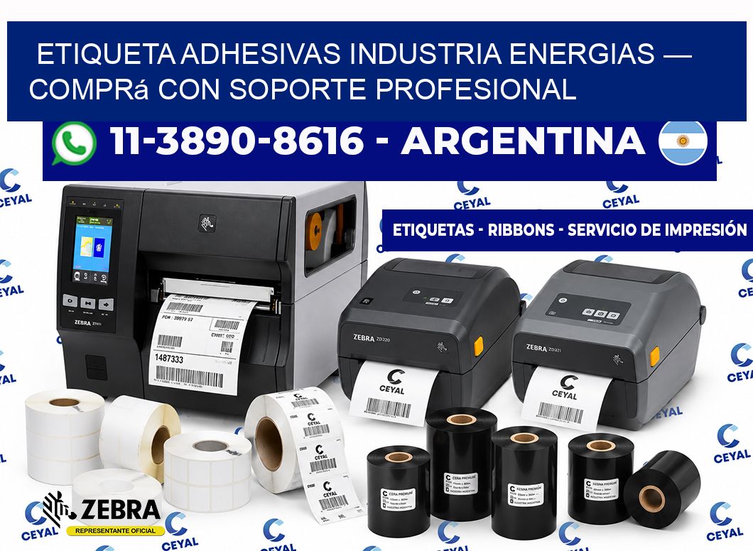 etiqueta adhesivas industria energias — Comprá con soporte profesional