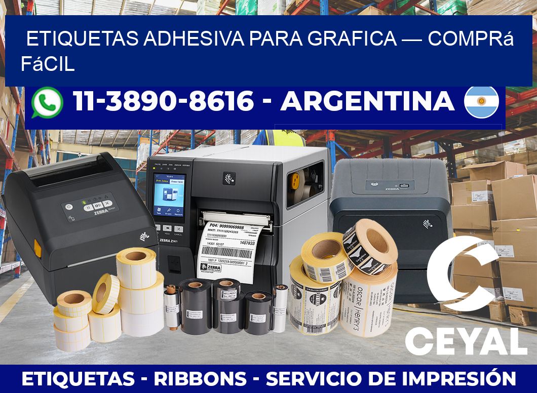 etiquetas adhesiva para grafica — Comprá fácil